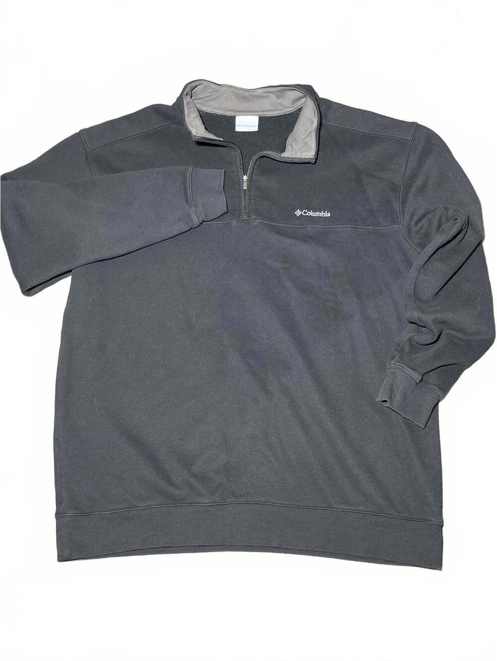 Columbia Men’s Quarter-Zip Fleece Pullover - XXL Black and Tan Gorpcore